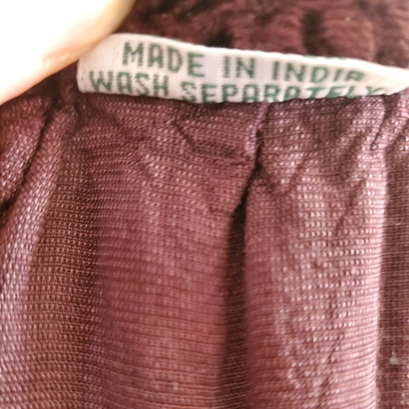 XL Long Velvet Dark Brown Skirt 3' Long Drawstring Waist 💝 - Picture 8 of 8